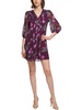 petites womens chiffon floral shift dress