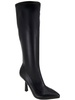 womens faux leather pointed toe mid-calf boots