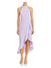 womens crepe ruffled midi dress