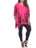 plus womens sharkbite hem floral tunic top