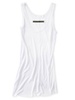 silk rib tunic tank in white