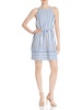 womens high neck fit & flare mini dress