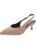 womens leather pointed toe kitten heels