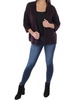 womens knit 3/4 sleeves cardigan sweater