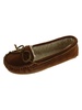 cally womens faux fur lined suede moccasin slippers