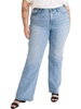 plus the perfect vintage womens high waist light wash flared jeans