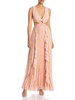 womens chiffon cut-out evening dress