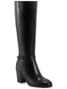 imani womens leather belted mid-calf boots