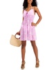 juniors womens floral smocked dress swim cover-up