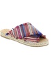 pepper womens canvas fringe slide sandals