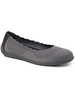 womens canvas scalloped ballet flats