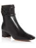 parisette womens leather zipper ankle boots