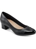 lucinda womens leather slip-on pumps