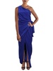 womens satin one shoulder evening dress