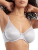 women's satin & mesh unlined bra