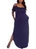 plus lexi womens jersey cold shoulder maxi dress