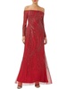 womens beaded maxi evening dress