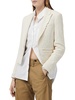 elle womens tweed crop open-front blazer