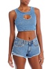 womens denim short bodycon dress