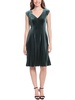 petites womens velvet mini cocktail and party dress