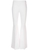 pullon pintuck flare pants in white