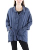 womens collared 100% linen denim jacket