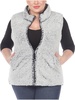 plus womens faux fur warm outerwear vest