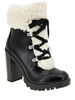 palli womens faux suede ankle combat & lace-up boots