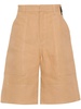 neutral canvas bermuda shorts