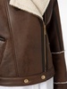 shearling lining faux-leather jacket