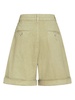 herringbone-pattern cotton bermuda shorts