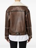 shearling lining faux-leather jacket