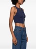 crepe racerback crop top