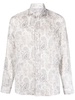 paisley-print linen shirt