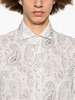 paisley-print linen shirt