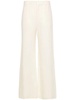 CHLOÉ Milk White Linen Flared Trousers - Women's Fashion SS24