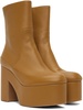 Yellow Heeled Leather Boots