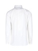 Slim fit white cotton shirt with embroidered logo