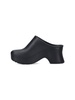 Terra 90 curved-heel rubber heeled mules