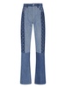 Patchwork Straight Jeans