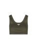 logo-plaque cotton tank top