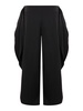 Virgin Wool Side-Slit Round-Leg Trousers