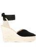 Manebi Hamptons Suede Heart Shaped Wedge Espadrilles