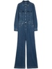 Luxe denim flared jumpsuit