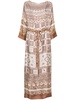 Pierre Louis Mascia Printed Silk Long Dress