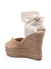 Manebi Hamptons Suede Heart Shaped Wedge Espadrilles