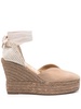 Manebi Hamptons Suede Heart Shaped Wedge Espadrilles