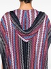 zigzag-woven poncho