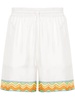 Casablanca Drawstring Silk Shorts