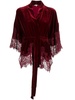 Gold Hawk Velvet Short Kimono